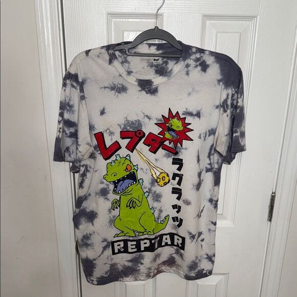 Nickelodeon Tie-Dye T-Shirt with Green Reptar Graphic - Picture 1 of 4